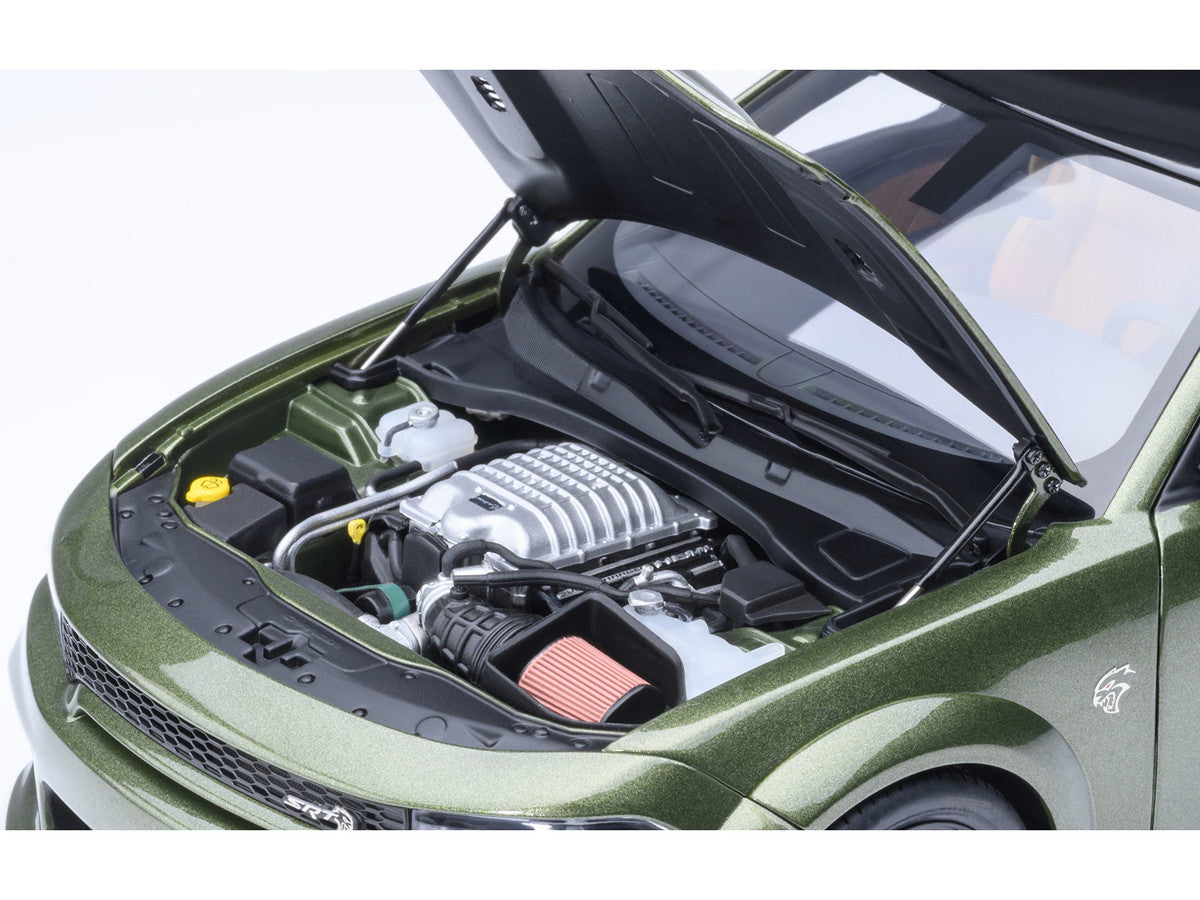 Dodge Charger SRT Hellcat Redeye F8 Green Metallic with Matt Black Top 1/18 Model Car by Autoart LuxuryLifeWay Online Store