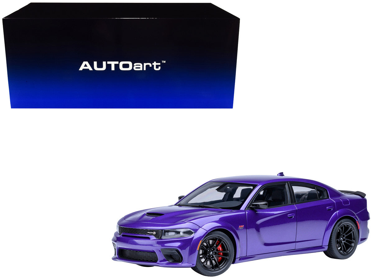 Dodge Charger Scat Pack Widebody Plum Crazy Purple Metallic 1/18 Model Car by Autoart LuxuryLifeWay Online Store