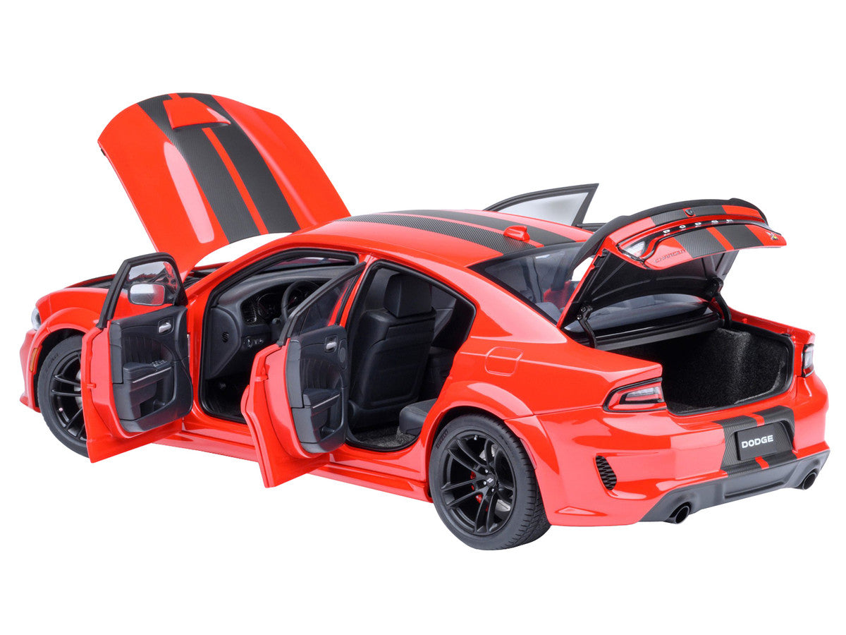 Dodge Charger Scat Pack Widebody Torred with Carbon Stripes 1/18 Model Car by Autoart LuxuryLifeWay Online Store