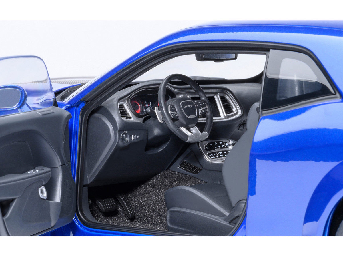 2022 Dodge Challenger SRT Jailbreak Indigo Blue Metallic with Carbon Stripes 1/18 Model Car by Autoart LuxuryLifeWay Online Store