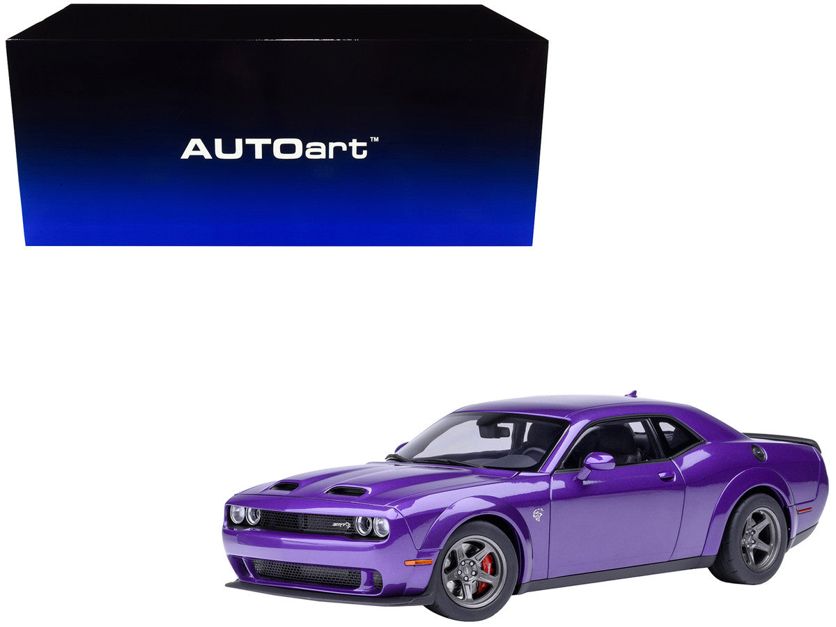 2023 Dodge Challenger SRT Super Stock Plum Crazy Purple 1/18 Model Car by Autoart LuxuryLifeWay Online Store