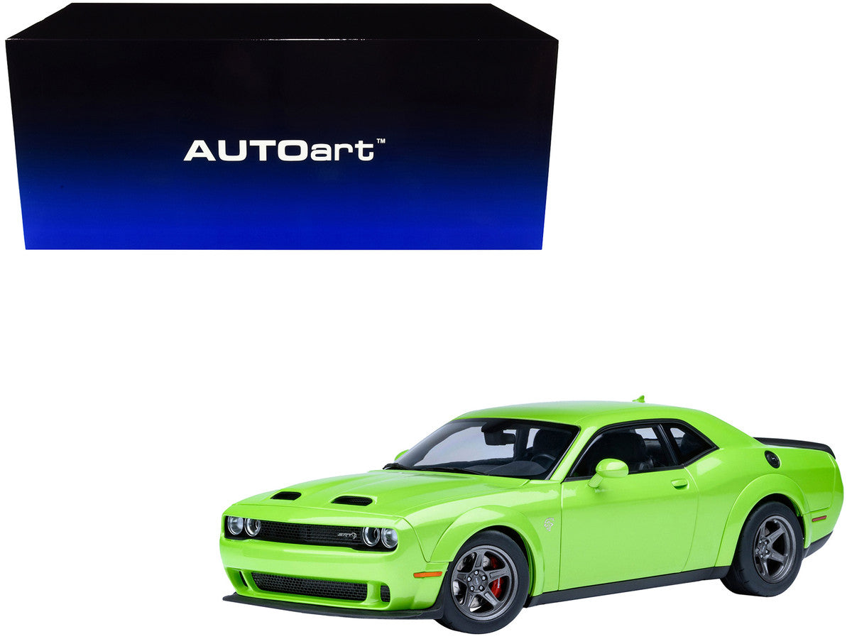 2023 Dodge Challenger SRT Super Stock Sublime Green 1/18 Model Car by Autoart LuxuryLifeWay Online Store