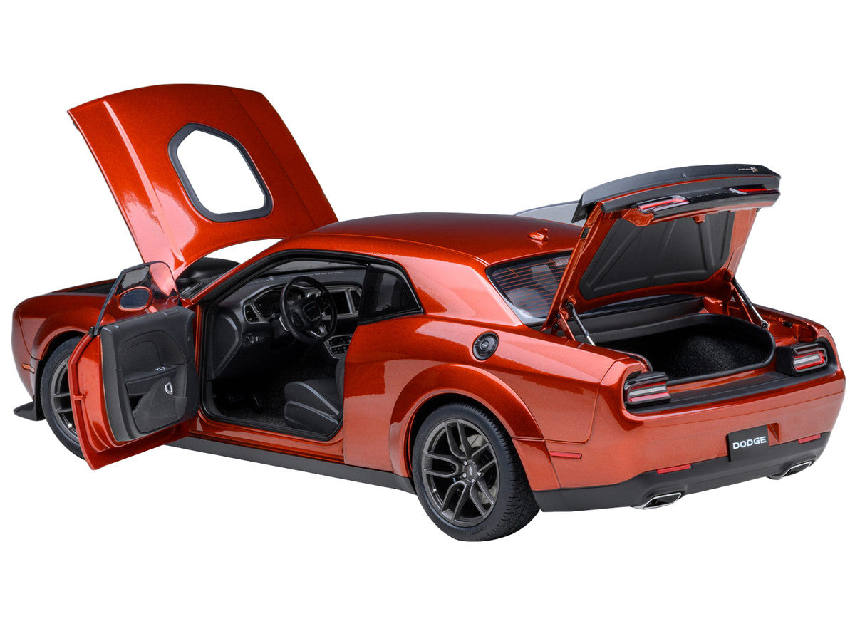 2022 Dodge Challenger R/T Scat Pack Widebody Sinamon Stick Orange 1/18 Model Car by Autoart LuxuryLifeWay Online Store
