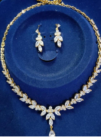 Simple White Bride Zircon Set Women LadyShow.Store