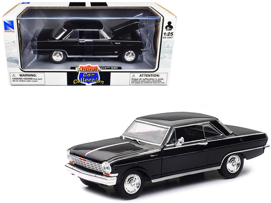 1964 Chevrolet Nova SS Black "Muscle Car Collection" 1/25 Diecast Model Car by New Ray LuxuryLifeWay Online Store