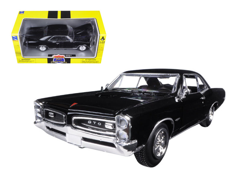1966 Pontiac GTO Black "Muscle Car Collection" 1/25 Diecast Model Car by New Ray LuxuryLifeWay Online Store