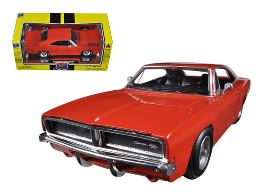 1969 Dodge Charger R/T Orange "Muscle Car Collection" 1/25 Diecast Model Car by New Ray LuxuryLifeWay Online Store