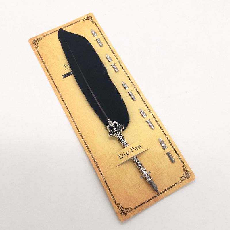 Creative Retro Turkey Feather Pen Teacher's Day Gift LadyShow.Store
