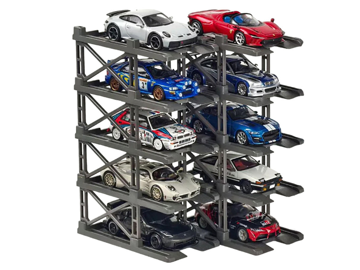 Modular Diecast 3D Parking Rack Display Stand Set of 10 Racks for 1/64 Scale Model Cars by Pitbox LuxuryLifeWay Online Store