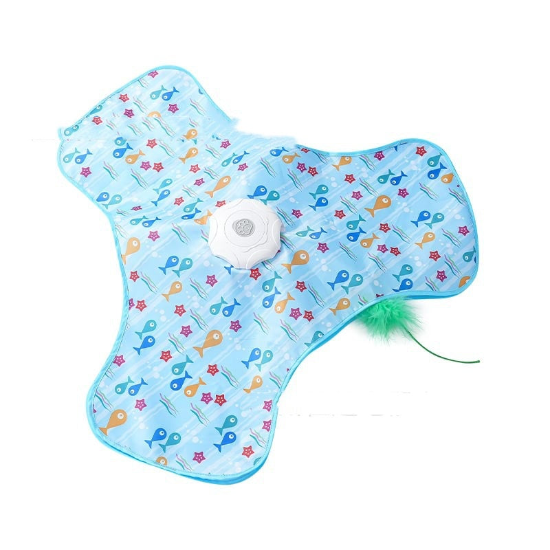 Cat Toys Interactive Hide And Seek Cat Toy With Mouse Squeaky Motion Activated Moving Concealed Feathers Pet Kitten Teaser Toy Pets Products Pets Fashion