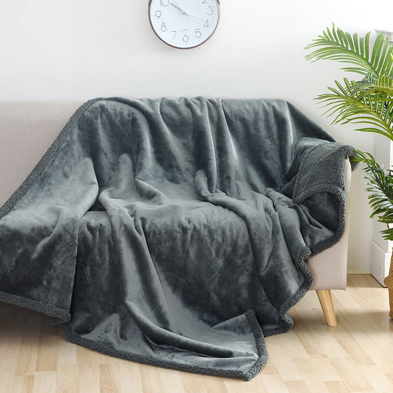 Flannel Cotton Wool Sherpa Thick Pet Blanket Dog Kennel Pets Fashion