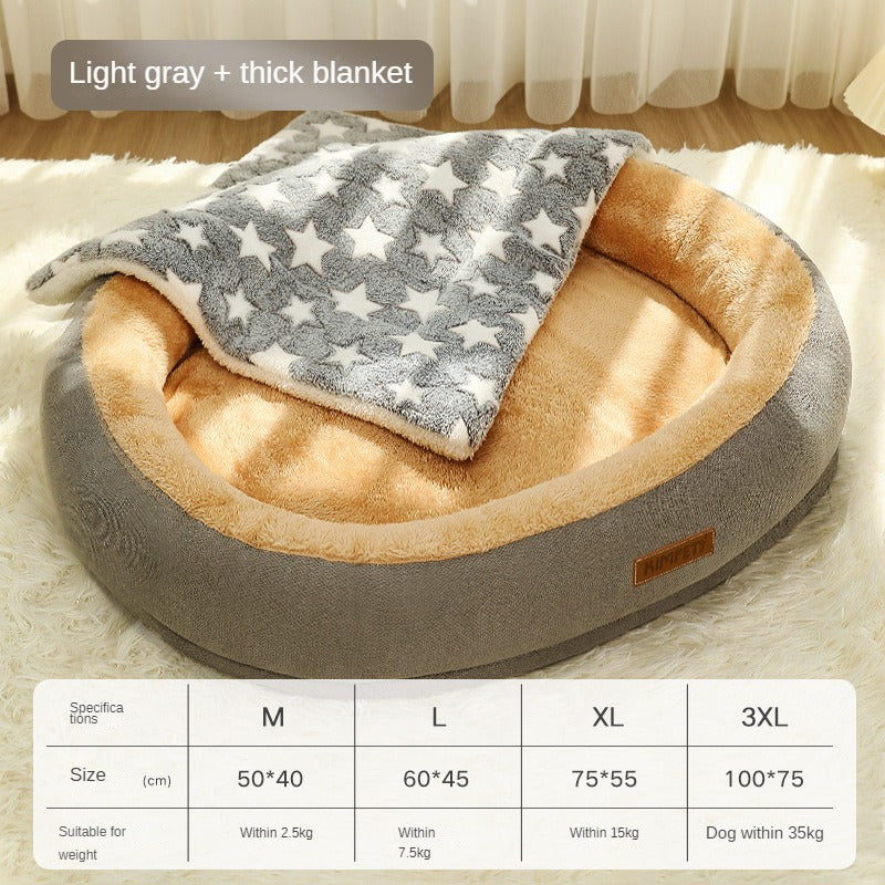 Removable And Washable Dog Bed Warm Cat Bed For Sleeping Pets Fashion