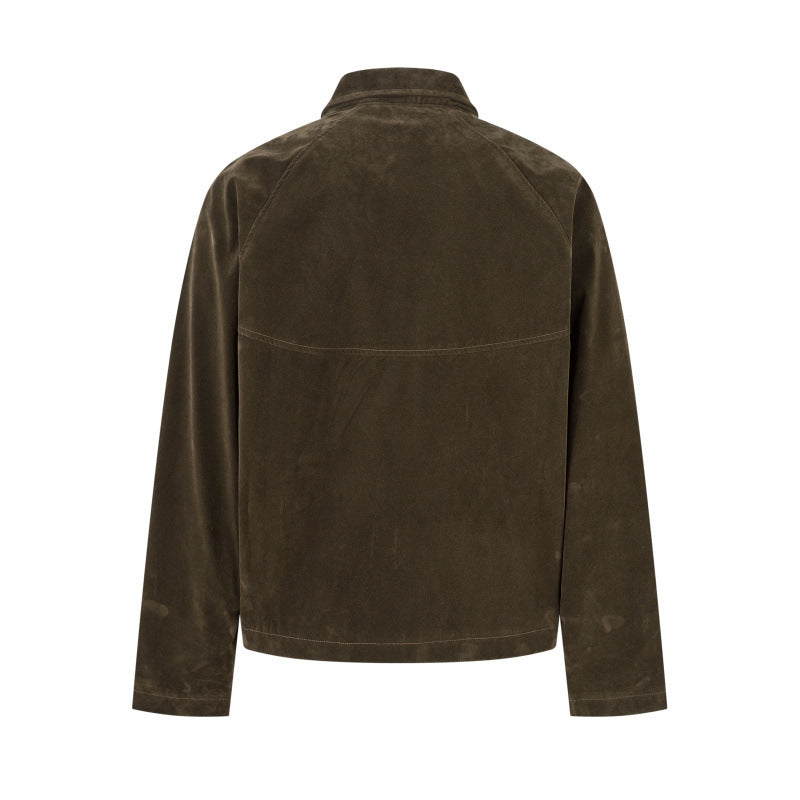 Retro Patchwork Black Jacket Unisex Designer-Style Niche Loose Coat Best YouTube Store