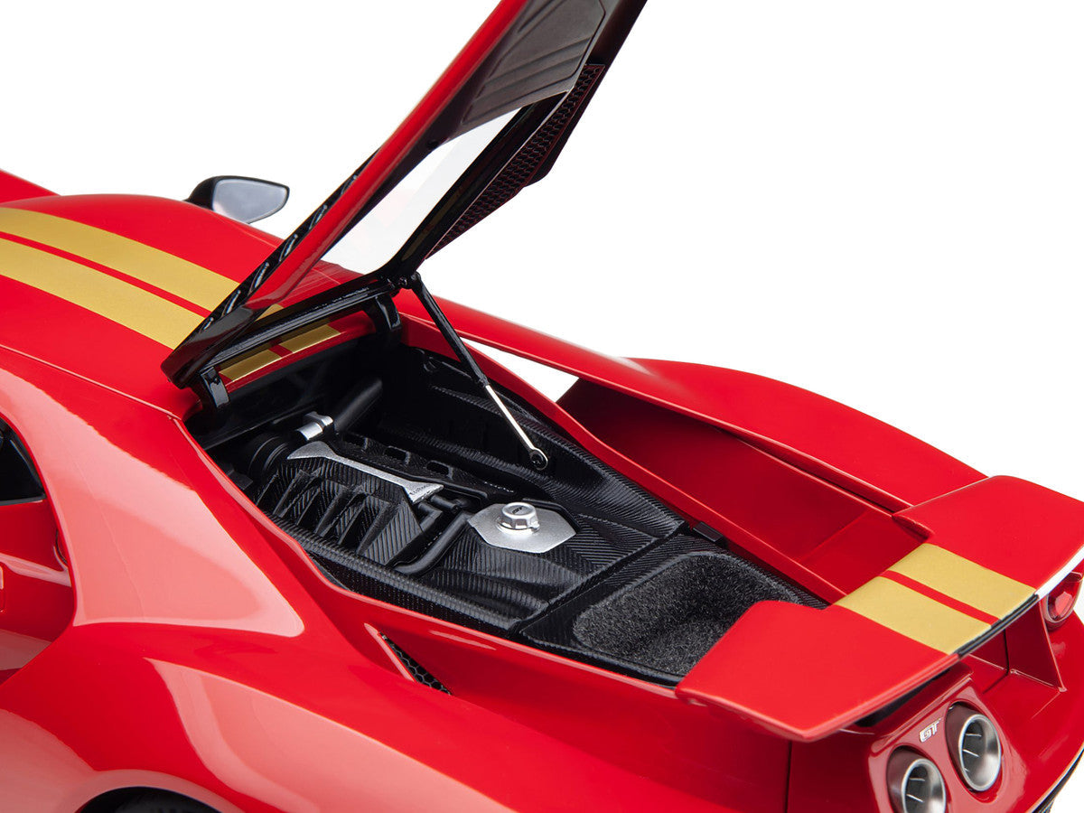 Ford GT Heritage Edition #16 "Alan Mann" Red Metallic with Gold Stripes 1/18 Model Car by Autoart LuxuryLifeWay Online Store