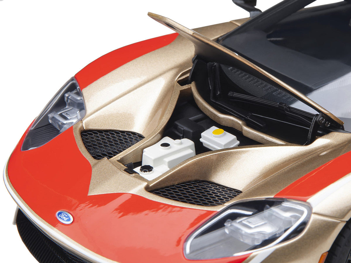 Ford GT Heritage Edition #5 "Holman Moody" Gold Metallic with Red and White Graphics 1/18 Model Car by Autoart LuxuryLifeWay Online Store