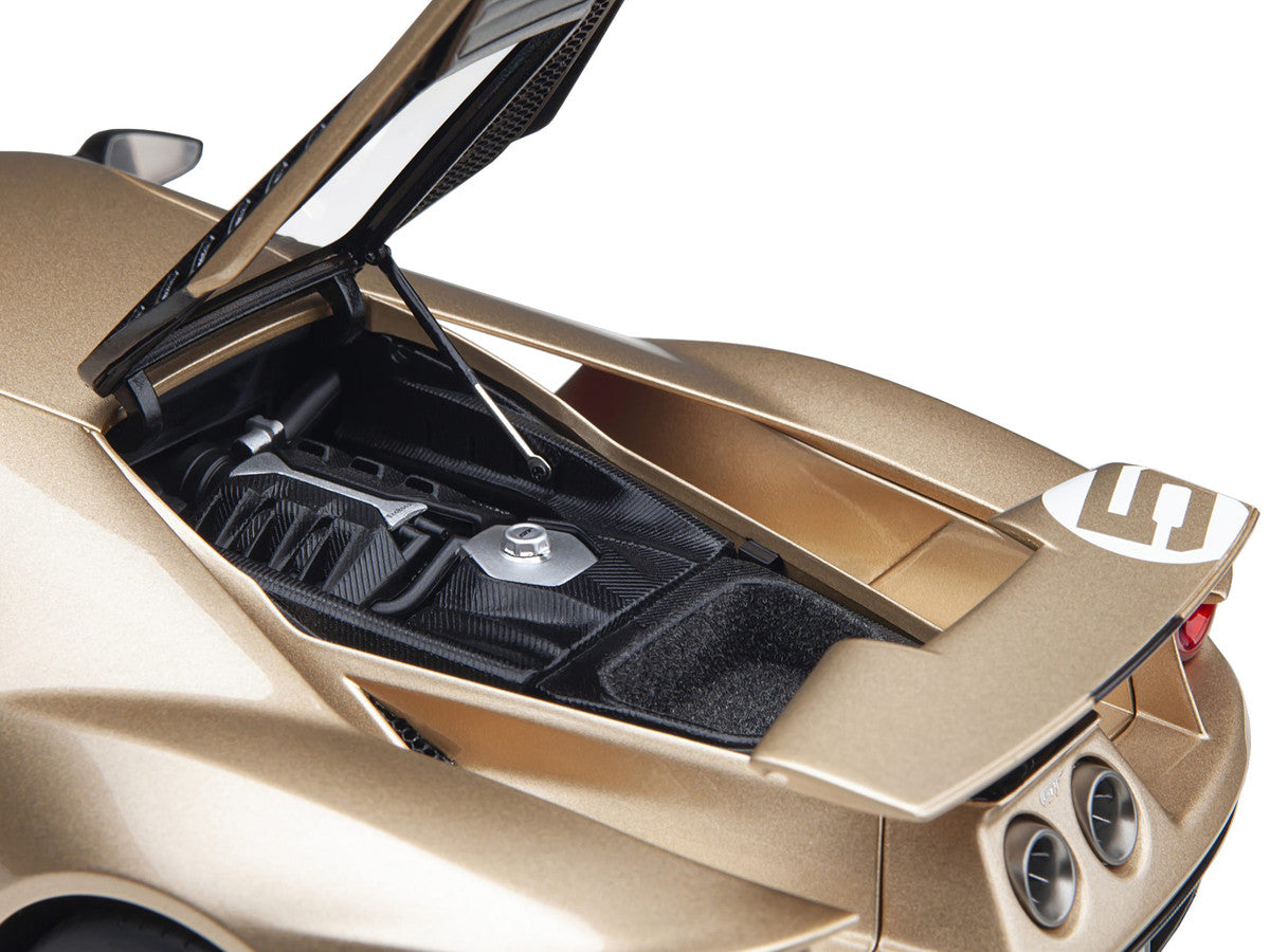Ford GT Heritage Edition #5 "Holman Moody" Gold Metallic with Red and White Graphics 1/18 Model Car by Autoart LuxuryLifeWay Online Store