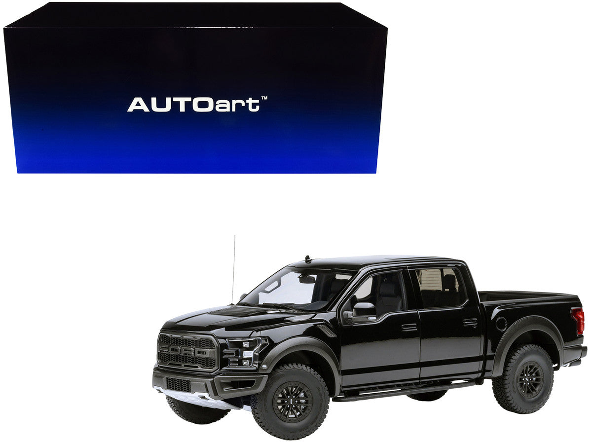 2019 Ford F-150 Raptor Pickup Truck Agate Black 1/18 Model Car by Autoart LuxuryLifeWay Online Store
