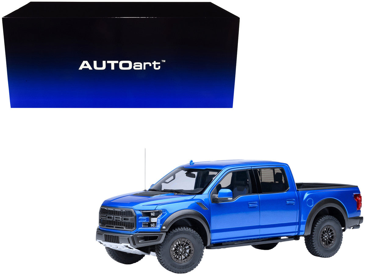 2019 Ford F-150 Raptor Pickup Truck Velocity Blue 1/18 Model Car by Autoart LuxuryLifeWay Online Store