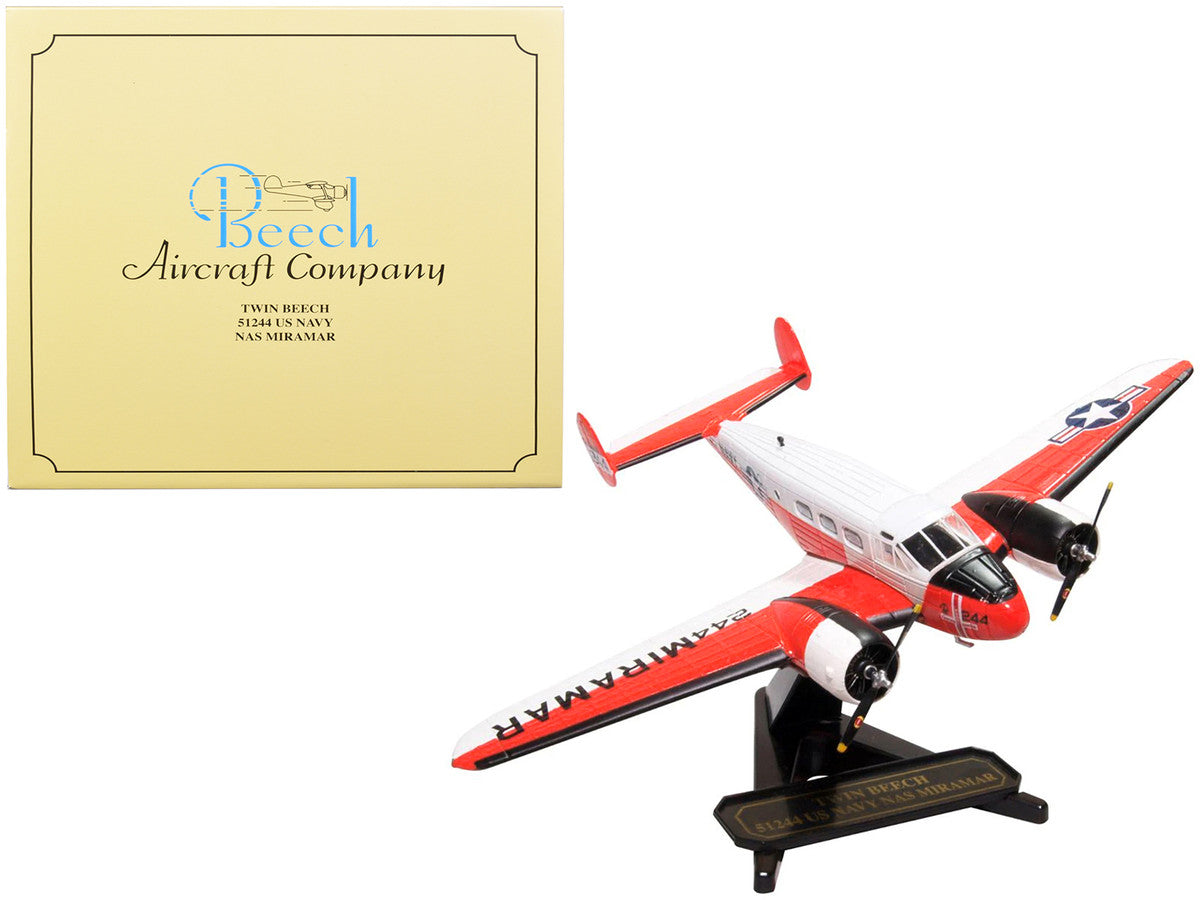 Beech UC-45J Expeditor (Twin Beech) Aircraft "51244 US Navy Naval Air Station Miramar - San Diego CA" 1/72 Diecast Model Airplane by Oxford Diecast LuxuryLifeWay Online Store