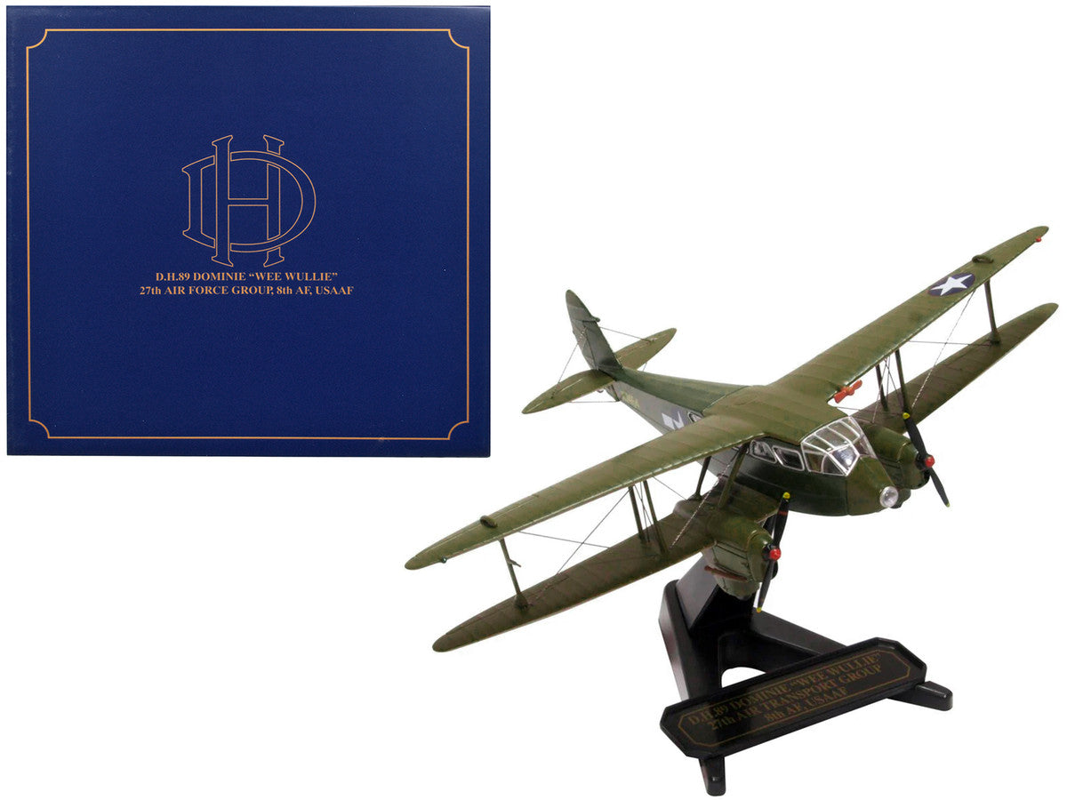 De Havilland D.H.89 Dominie Dragon Rapide Aircraft "Wee Wullie" "27th Air Force Group 8th AF USAAF" 1/72 Diecast Model Airplane by Oxford Diecast LuxuryLifeWay Online Store