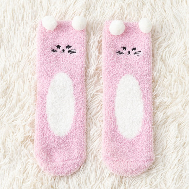 Women's  Fuzzy Socks Winter Warm Fleece Pi-Mart
