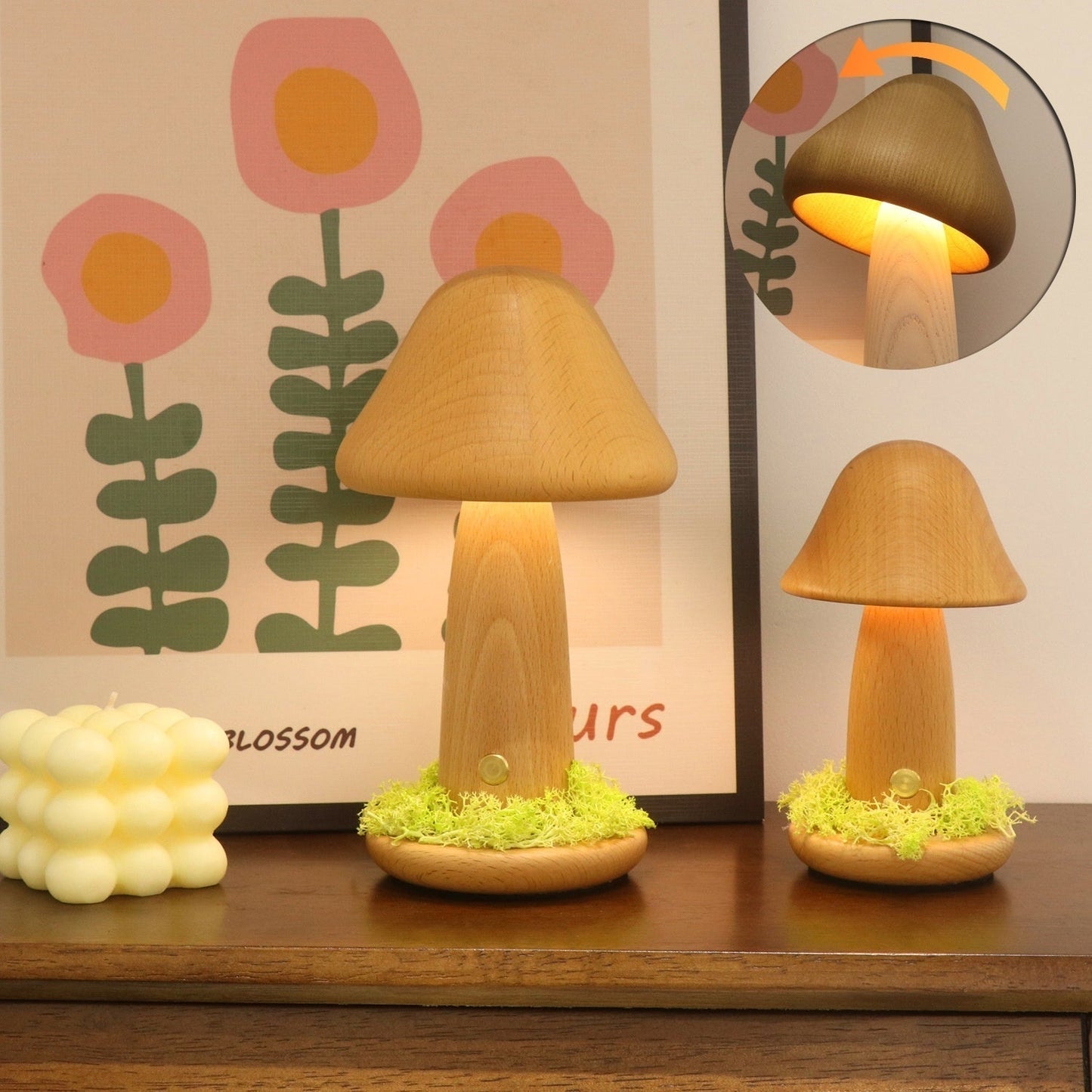 Twisted Mushroom LED Night Light PearlNestDecor.com