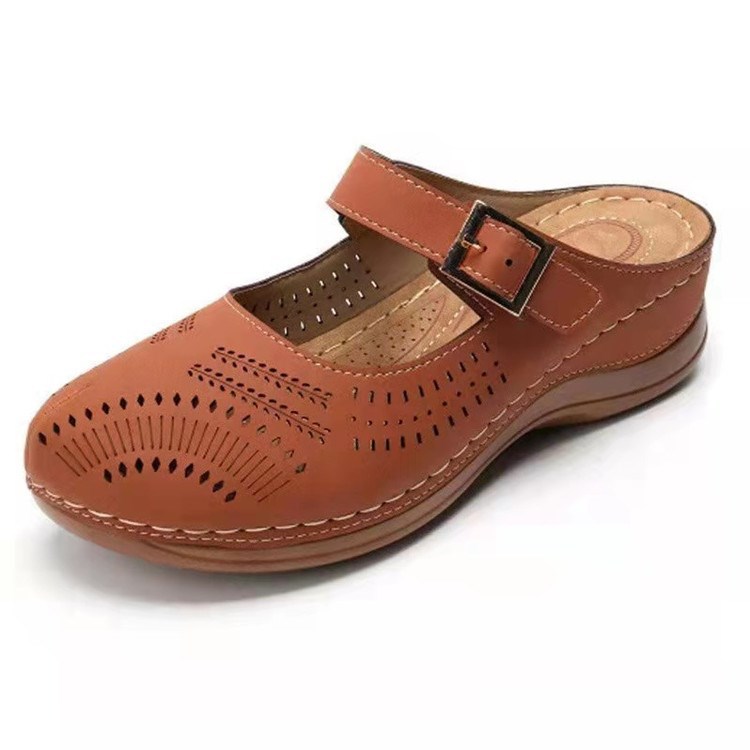 Women's Large Wedge Heel Vintage Scrub Air Breathable Sandals LadyShow.Store
