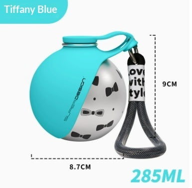 Creative Portable Outdoor Pet Stainless Steel Water Cup Small Dog Water Bottle Convenient Dog Drink Dispenser Puppy Travel Portable Water Bowl Pet Products Pets Fashion