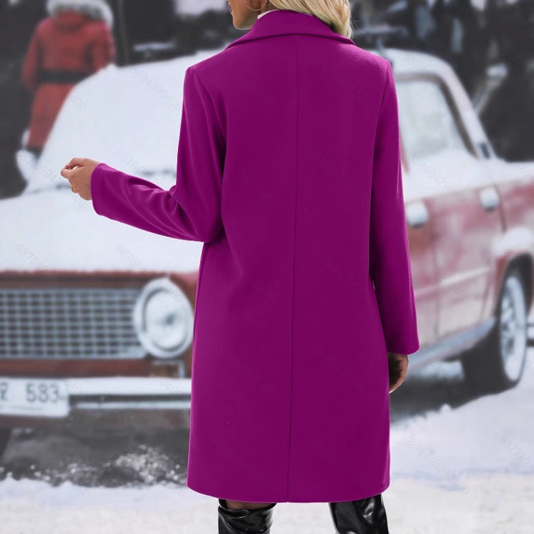 European And American Lapel Woolen Coat Women's Clothing Best YouTube Store