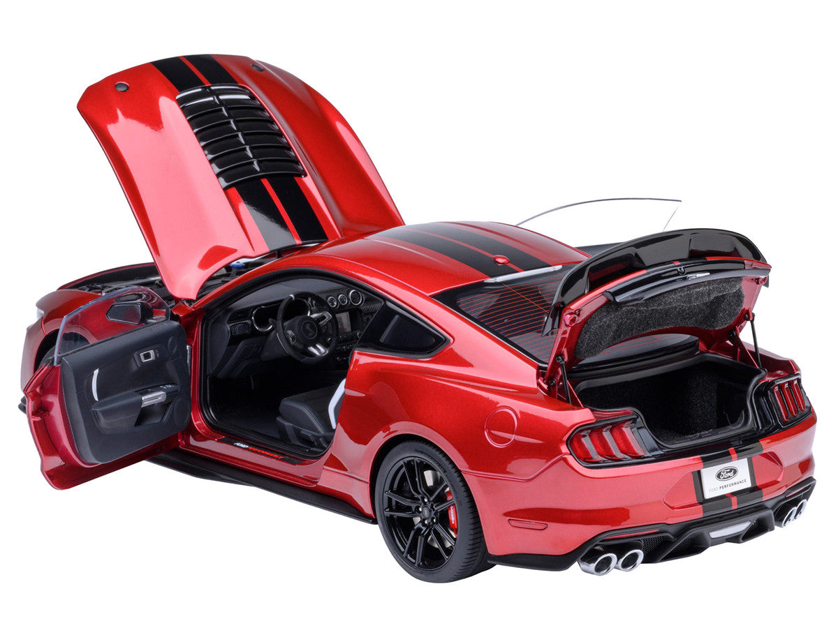 Ford Mustang Shelby GT500 Rapid Red Metallic with Black Stripes 1/18 Model Car by Autoart LuxuryLifeWay Online Store