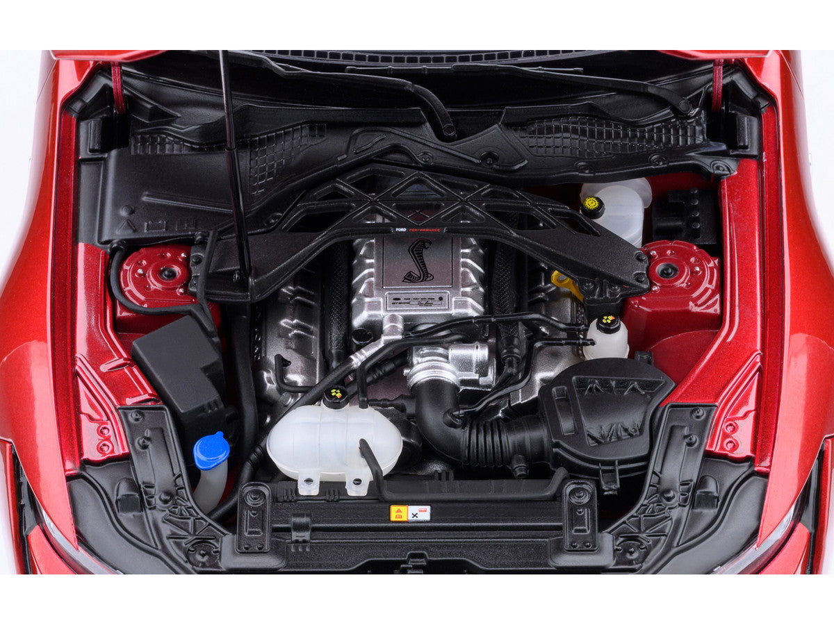 Ford Mustang Shelby GT500 Rapid Red Metallic with Black Stripes 1/18 Model Car by Autoart LuxuryLifeWay Online Store