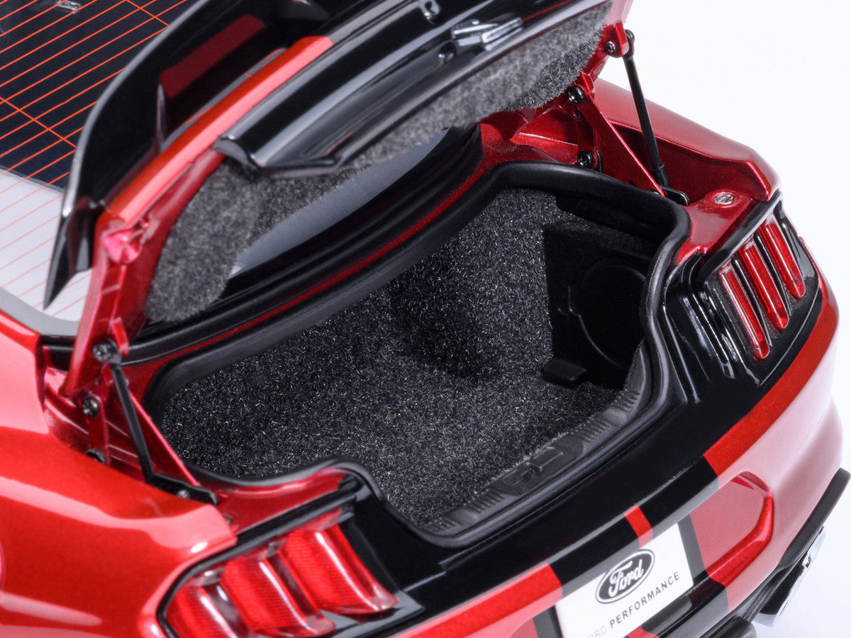 Ford Mustang Shelby GT500 Rapid Red Metallic with Black Stripes 1/18 Model Car by Autoart LuxuryLifeWay Online Store