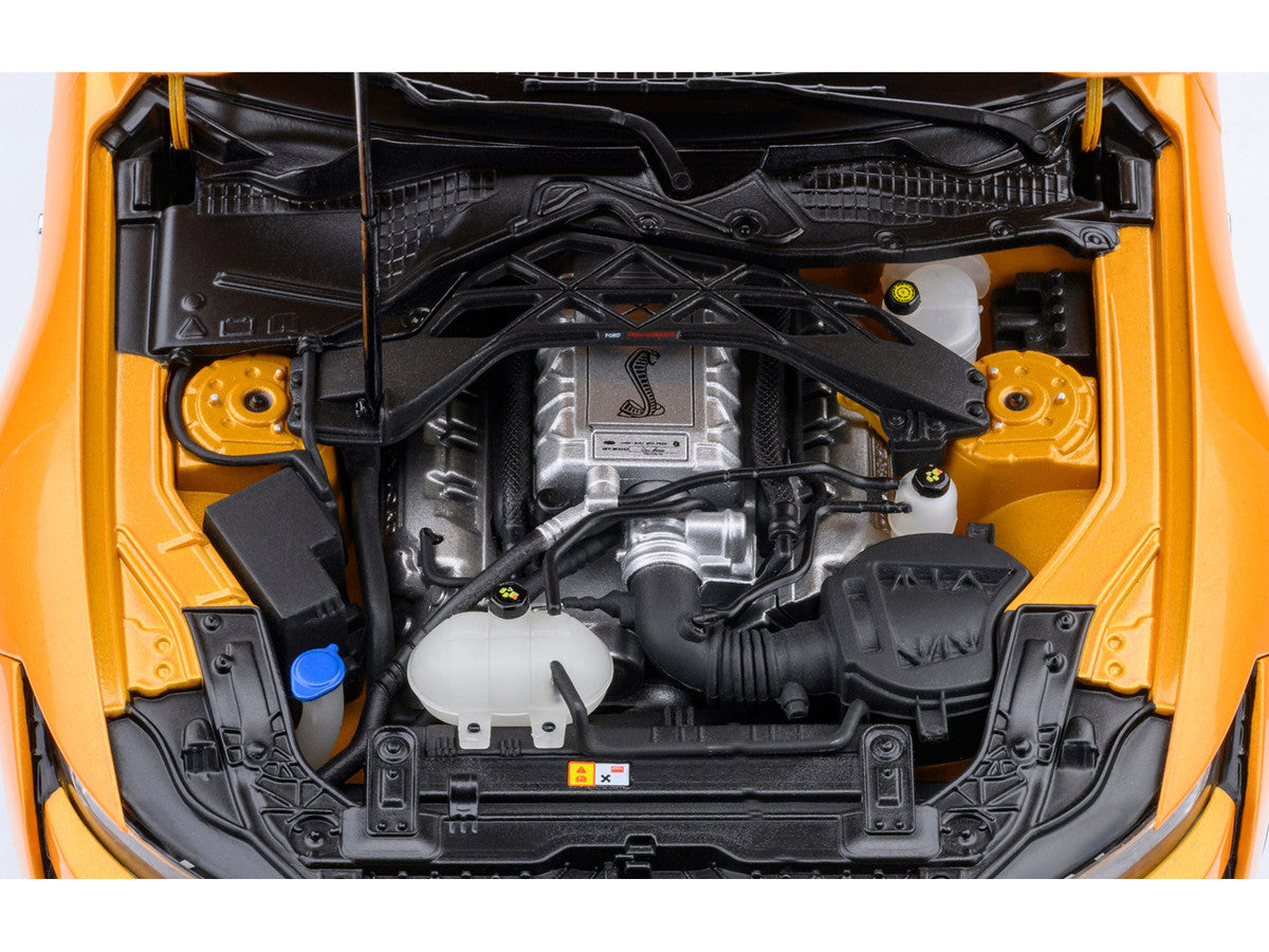 Ford Mustang Shelby GT500 Cyber Orange Metallic with Black Stripes 1/18 Model Car by Autoart LuxuryLifeWay Online Store