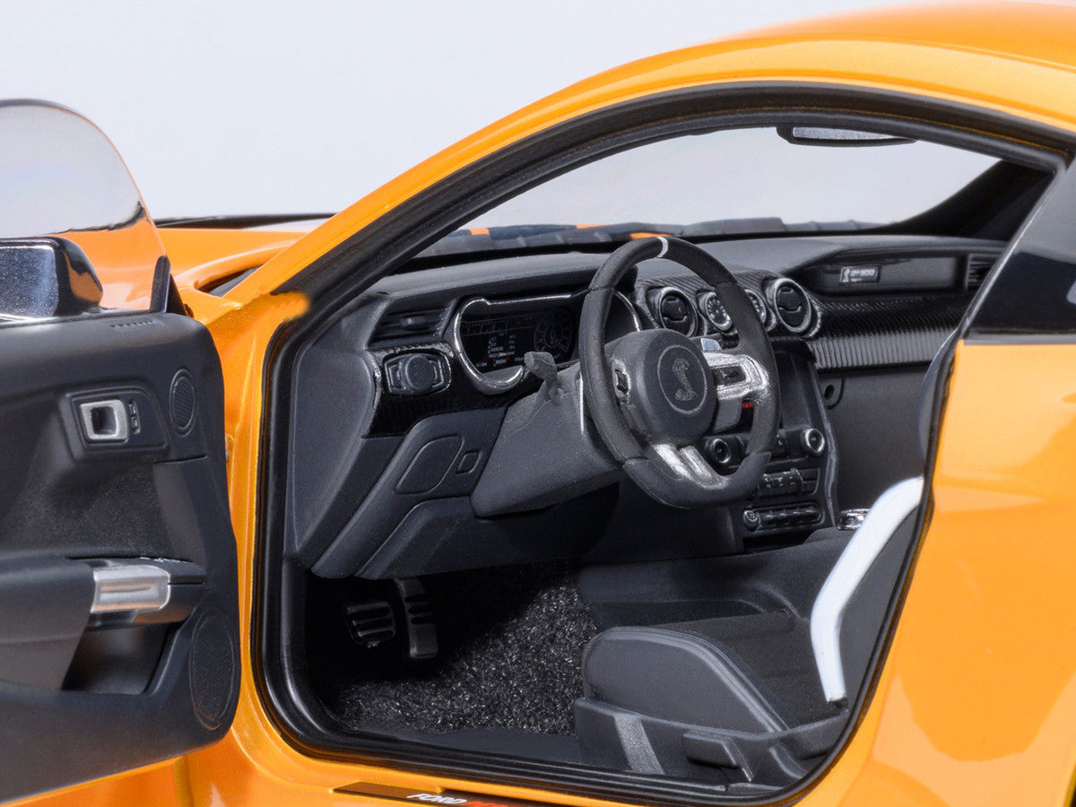 Ford Mustang Shelby GT500 Cyber Orange Metallic with Black Stripes 1/18 Model Car by Autoart LuxuryLifeWay Online Store