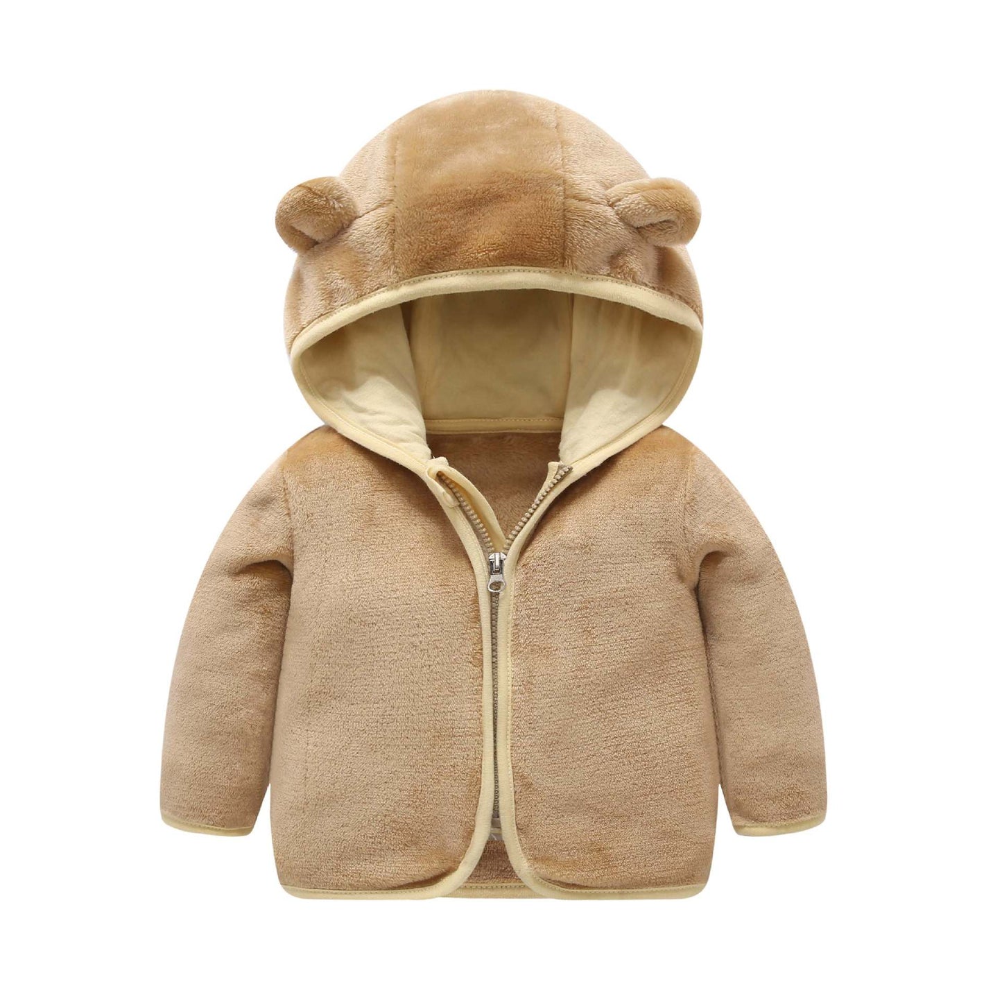 Children's Hooded Coral Fleece Padded Jacket Pi-Mart