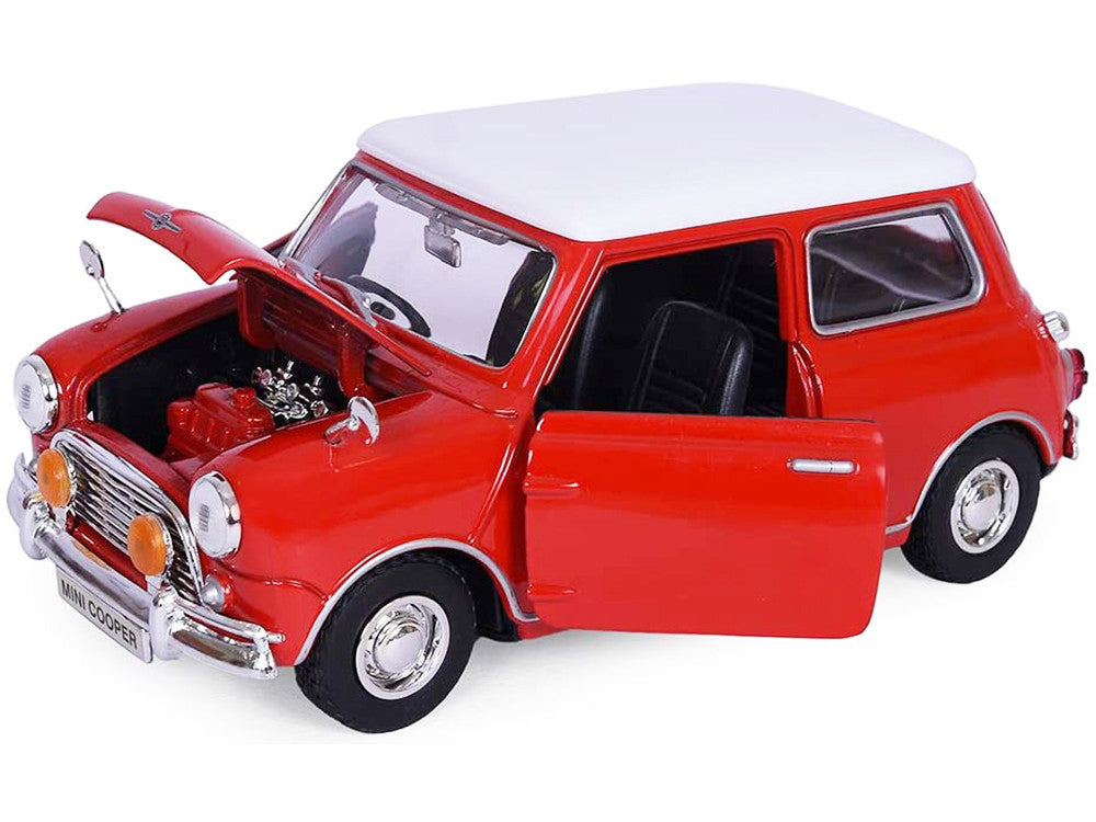 1961-1967 Morris Mini Cooper Red with White Top "Timeless Legends" 1/18 Diecast Model Car by Motormax LuxuryLifeWay Online Store