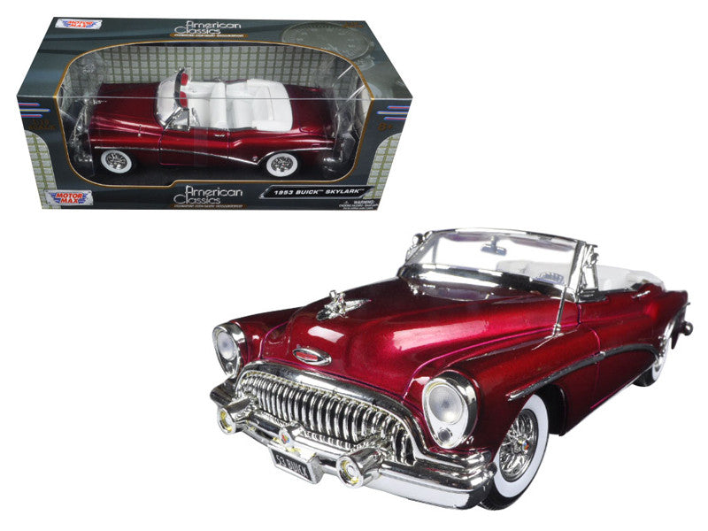 1953 Buick Skylark Burgundy 1/18 Diecast Model Car by Motormax LuxuryLifeWay Online Store