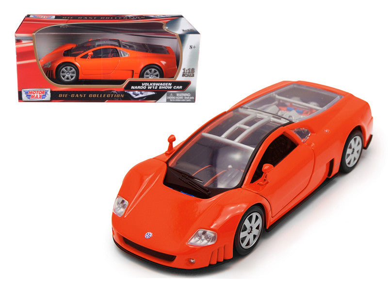 Volkswagen Nardo W12 Show Car Orange 1/18 Diecast Model Car by Motormax LuxuryLifeWay Online Store