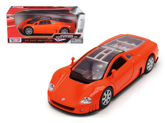 Volkswagen Nardo W12 Show Car Orange 1/18 Diecast Model Car by Motormax LuxuryLifeWay Online Store