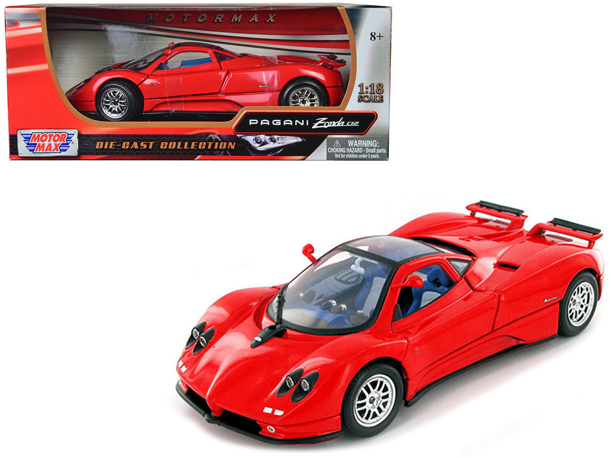 Pagani Zonda C12 Red 1/18 Diecast Model Car by Motormax LuxuryLifeWay Online Store