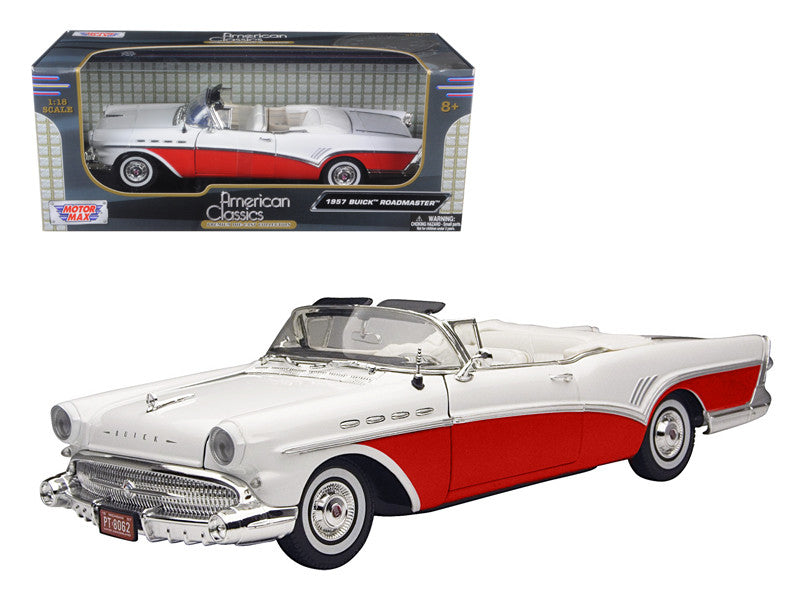 1957 Buick Roadmaster Convertible Red 1/18 Diecast Model Car by Motormax LuxuryLifeWay Online Store