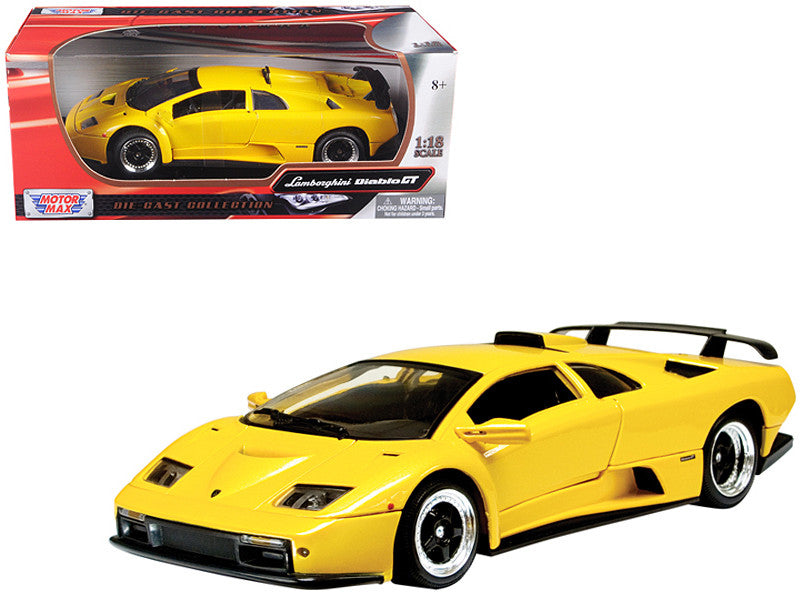 Lamborghini Diablo GT Yellow 1/18 Diecast Model Car by Motormax LuxuryLifeWay Online Store