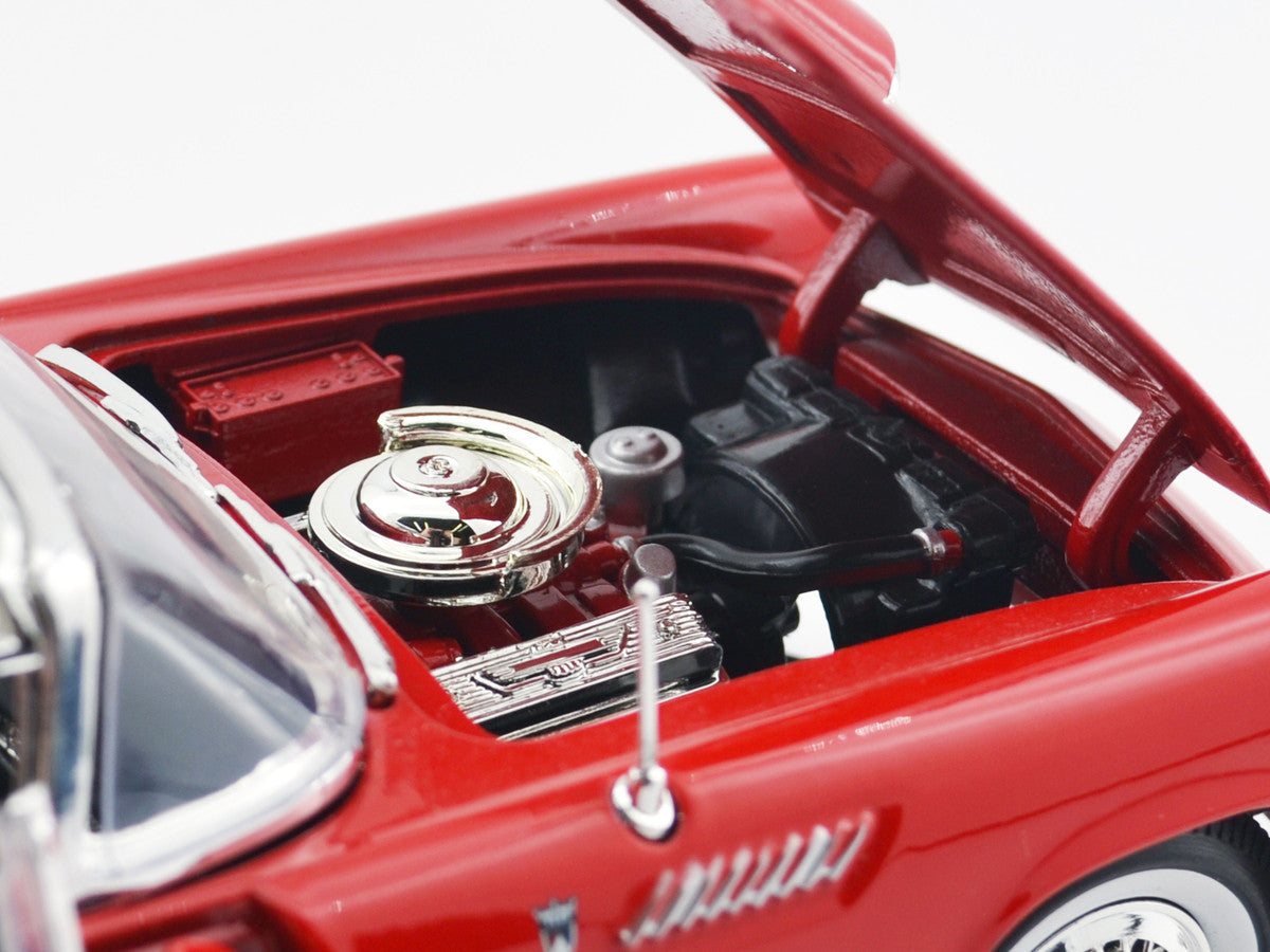 1956 Ford Thunderbird Hardtop Red with White Top "American Classics" 1/18 Diecast Model Car by Motormax LuxuryLifeWay Online Store