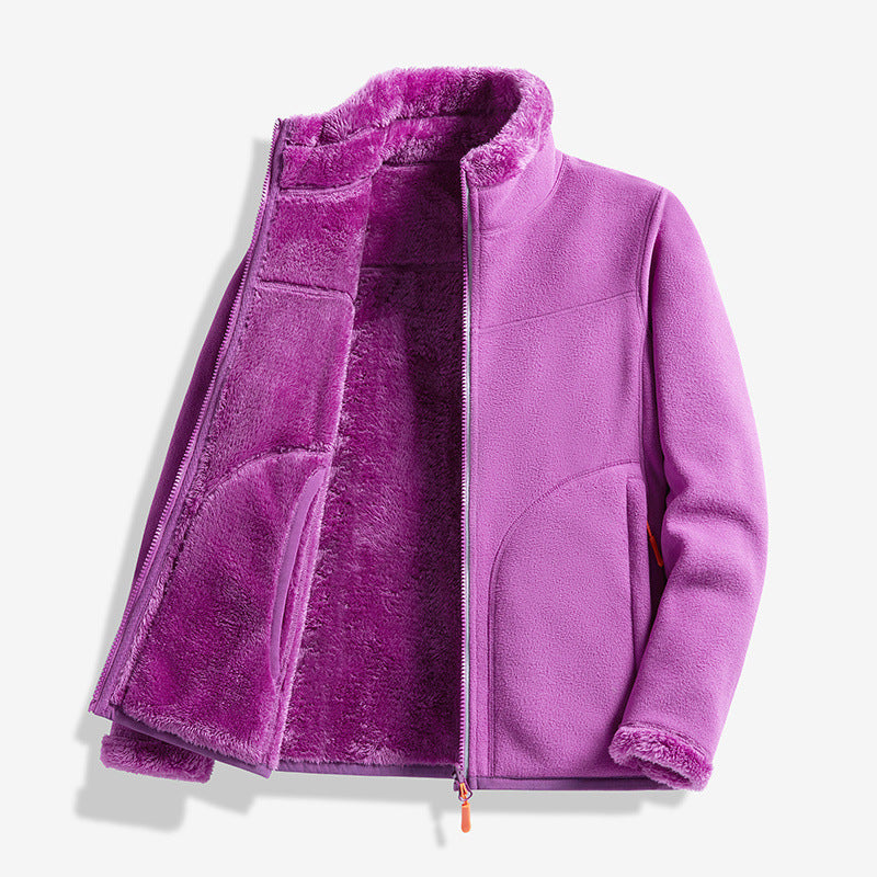 Double-sided Polar Fleece Outdoor Thick Warm Sweater Coat LuxuryLifeWay Online Store