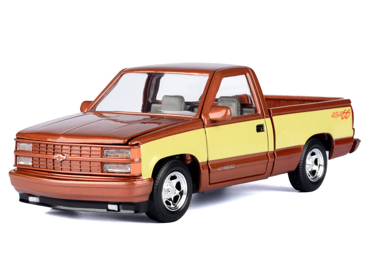 1992 Chevrolet 454 SS Pickup Truck Copper Metallic with Beige Sides "American Classics" Series 1/24 Diecast Model Car by Motormax LuxuryLifeWay Online Store