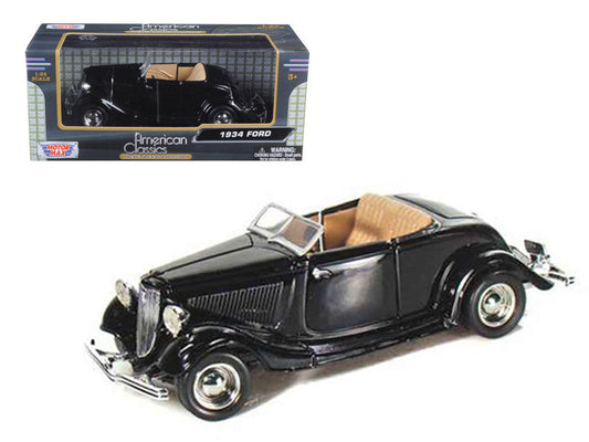 1934 Ford Coupe Convertible Black 1/24 Diecast Model Car by Motormax LuxuryLifeWay Online Store