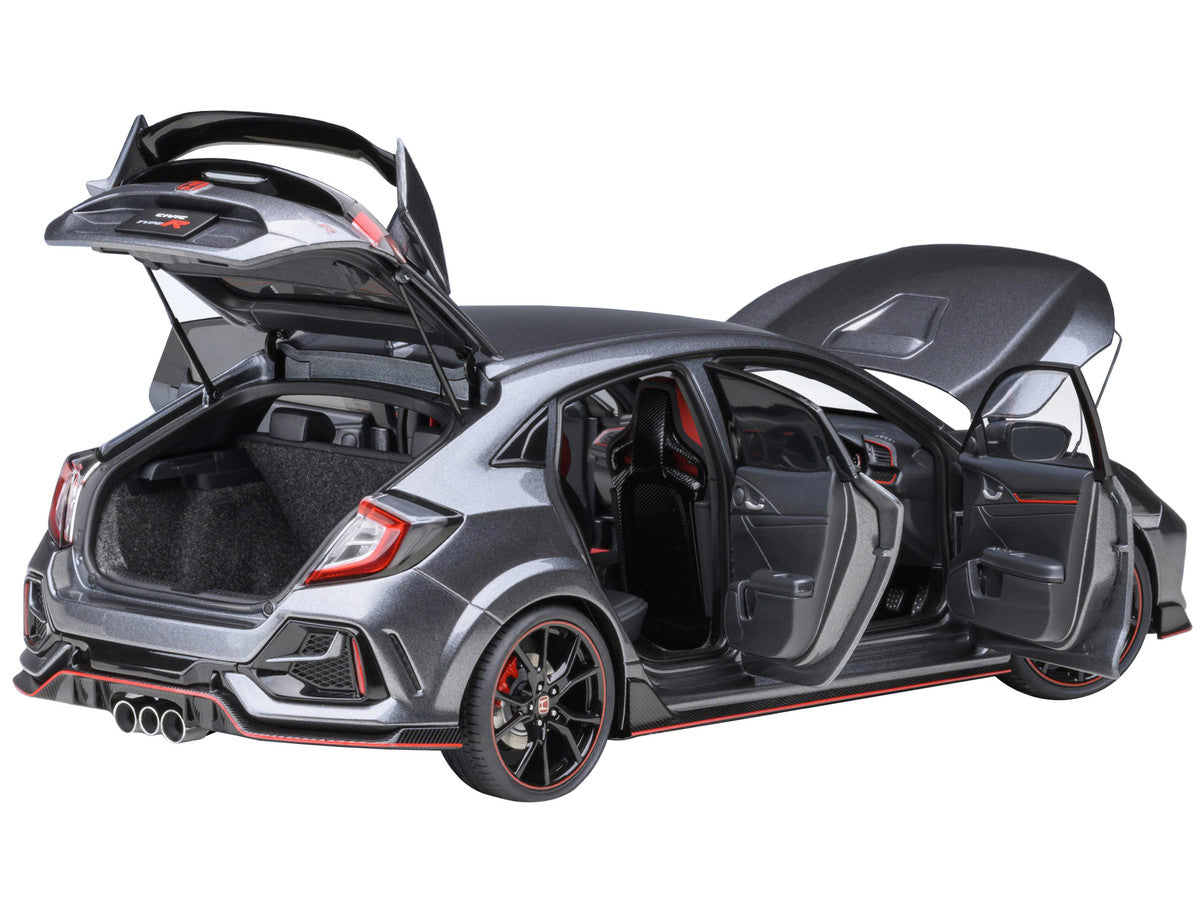 2021 Honda Civic Type R (FK8) RHD (Right Hand Drive) Polished Metal Gray Metallic 1/18 Model Car by Autoart LuxuryLifeWay Online Store