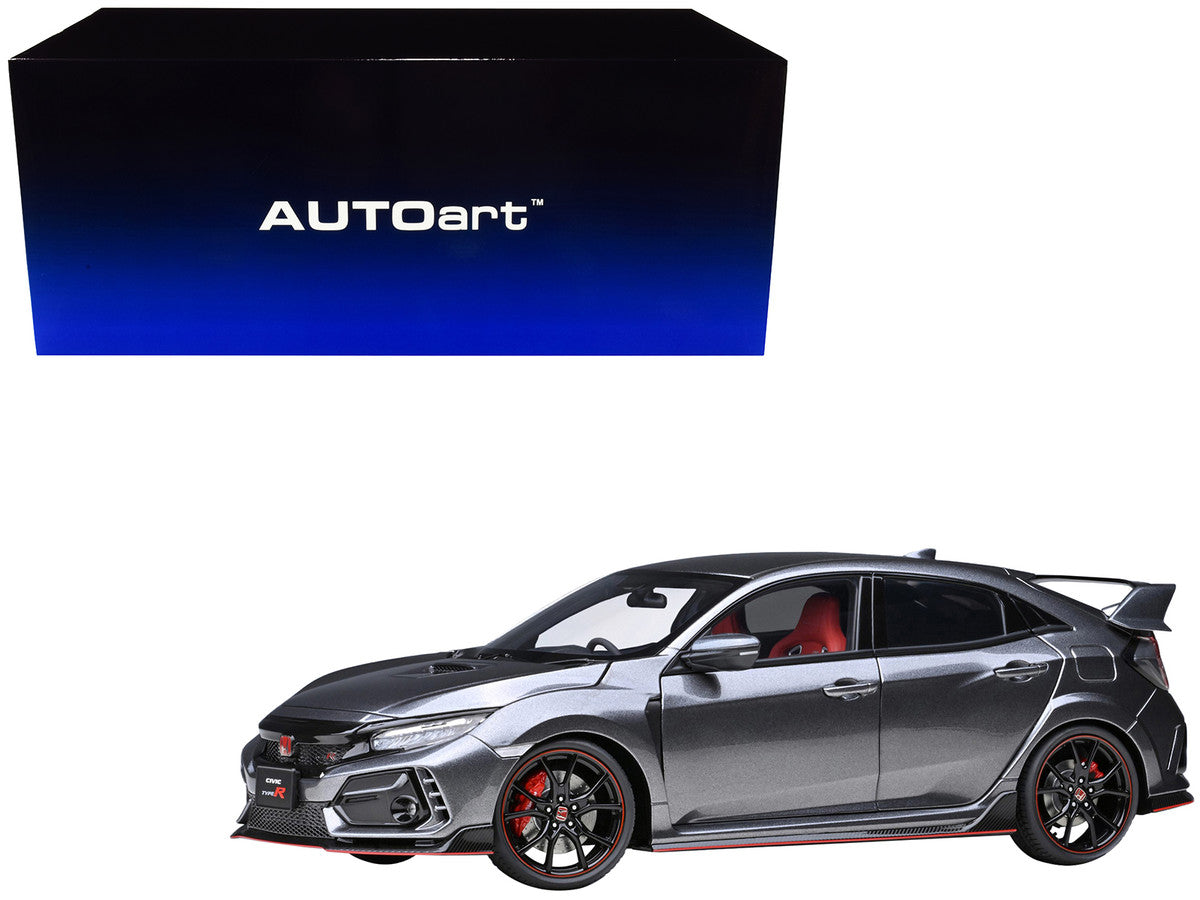 2021 Honda Civic Type R (FK8) RHD (Right Hand Drive) Polished Metal Gray Metallic 1/18 Model Car by Autoart LuxuryLifeWay Online Store