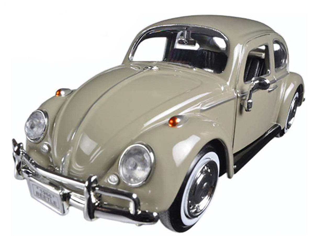 1966 Volkswagen Beetle Beige 1/24 Diecast Model Car by Motormax LuxuryLifeWay Online Store