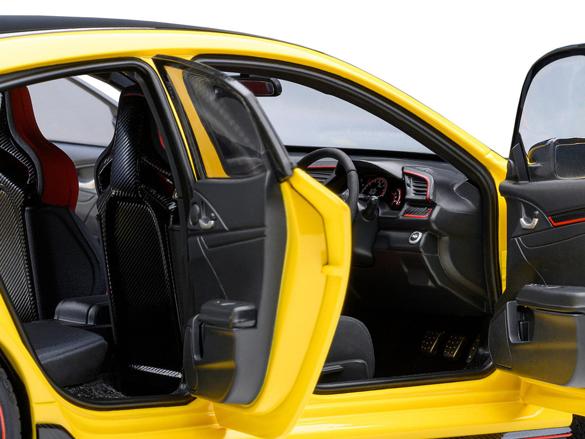 2021 Honda Civic Type R (FK8) RHD (Right Hand Drive) Sunlight Yellow Limited Edition 1/18 Model Car by Autoart LuxuryLifeWay Online Store